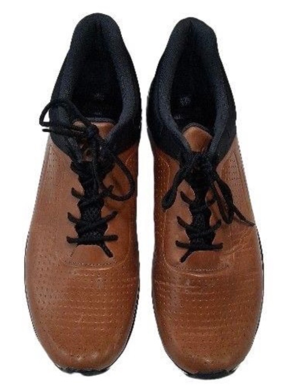 Johnston & Murphy Leather Brown & Black Low Top Sneakers Sz 13- Like New